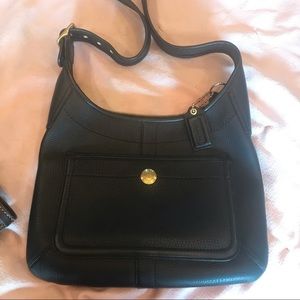 Coach black leather bag